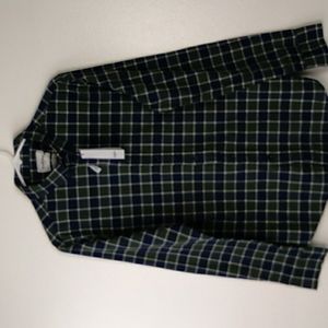 Goodfellow & Co Shirt Check Blue Green Mountain Spruce SLIM Medium Men's NWT